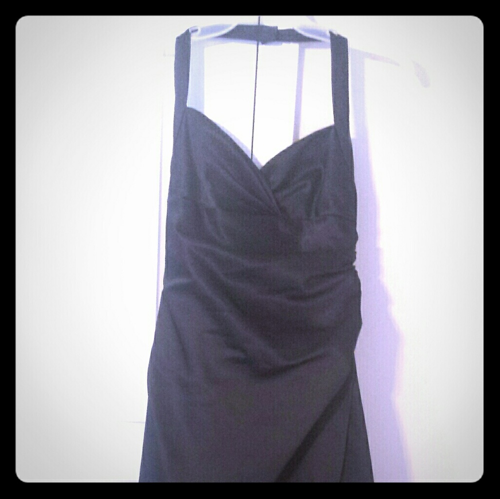 David's Bridal Black Bridesmaids Dress Size 8